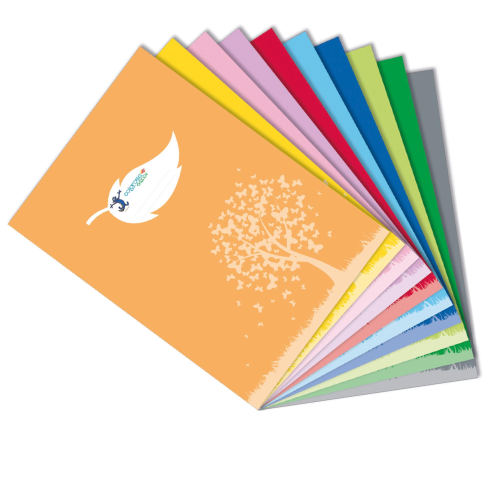 Coprimaxi Green - c/tasche - 21 x 30 cm - carta 120 gr - verde chiaro - Colorosa